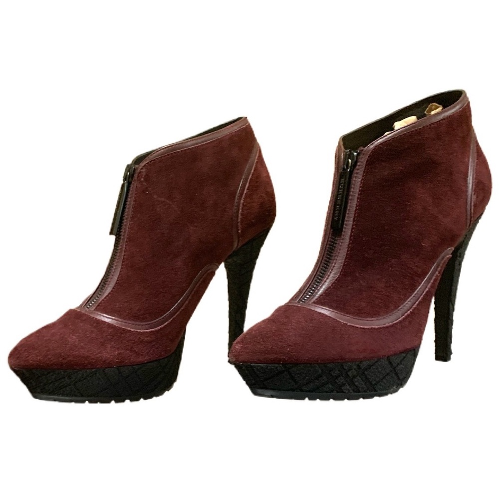 Burberry Suede Platform Booties